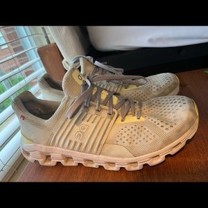 On Cloud CloudSwift White Lemon/Lime Womens Size 9 running shoes